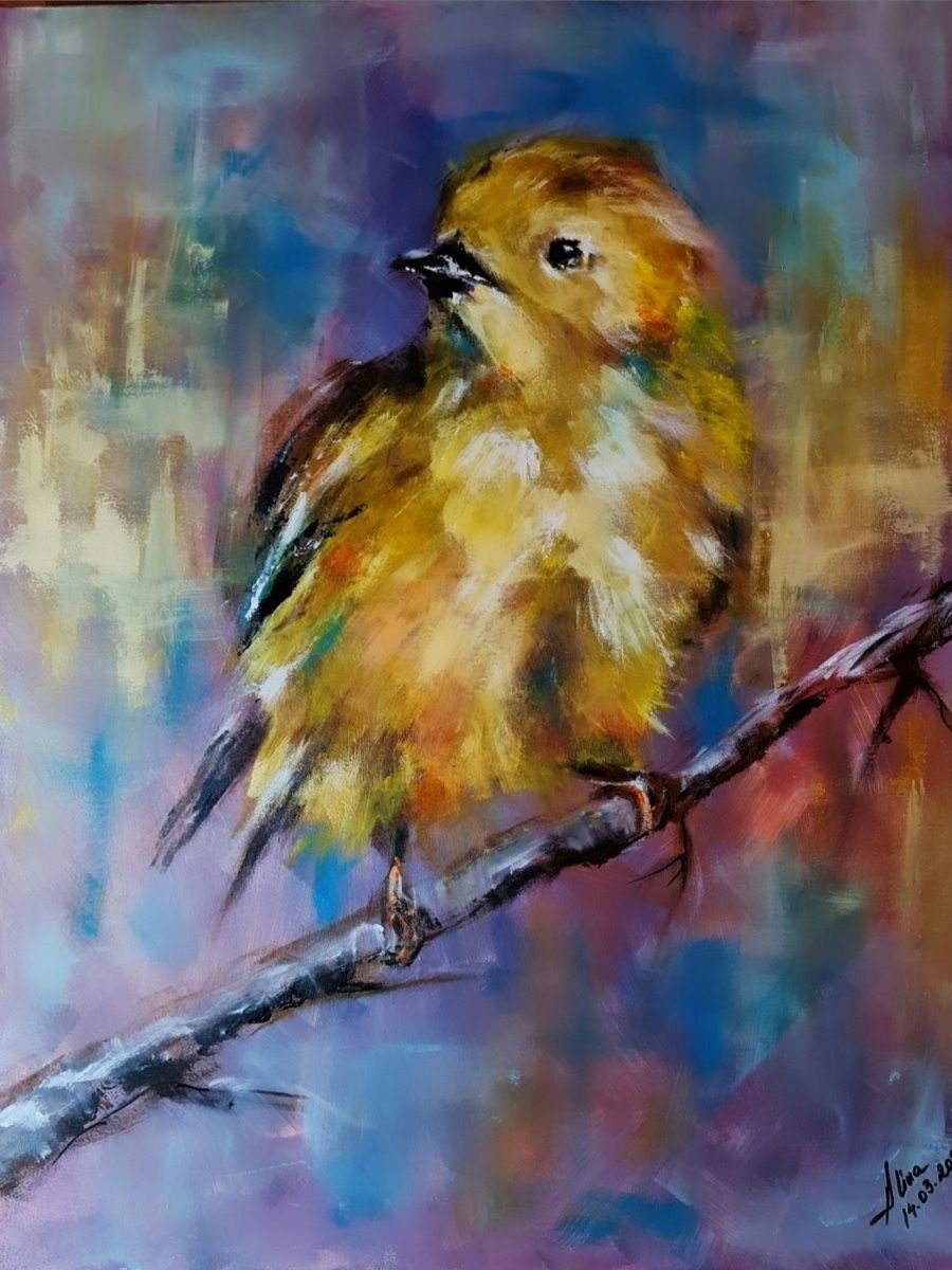 ArteDiAlina.com painting: Escaped canary
